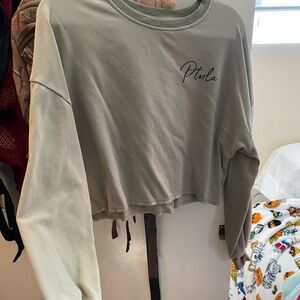 Ptula Sage Green Cropped Sweatshirt